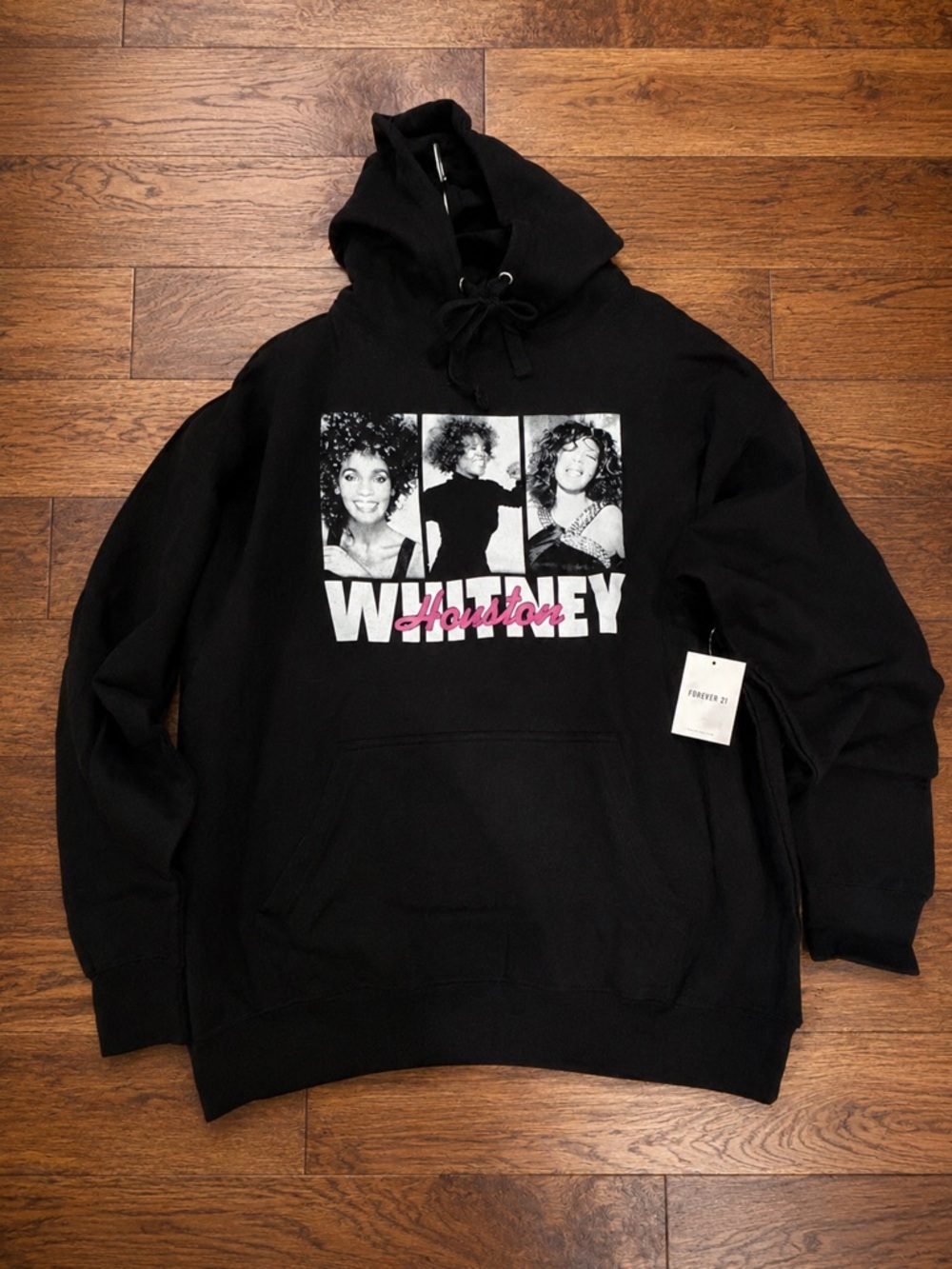 Whitney Houston Graphic Hoodie Black Music Merch Sweatshirt NEW (D/114)